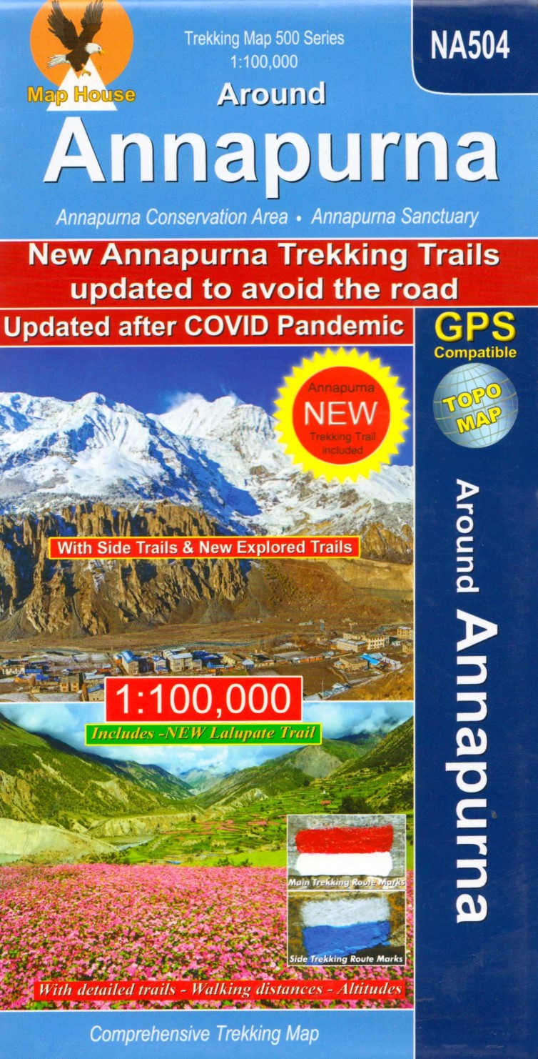 Around Annapurna : Annapurna Conservation Area & Annapurna Sanctuary Trekking Map