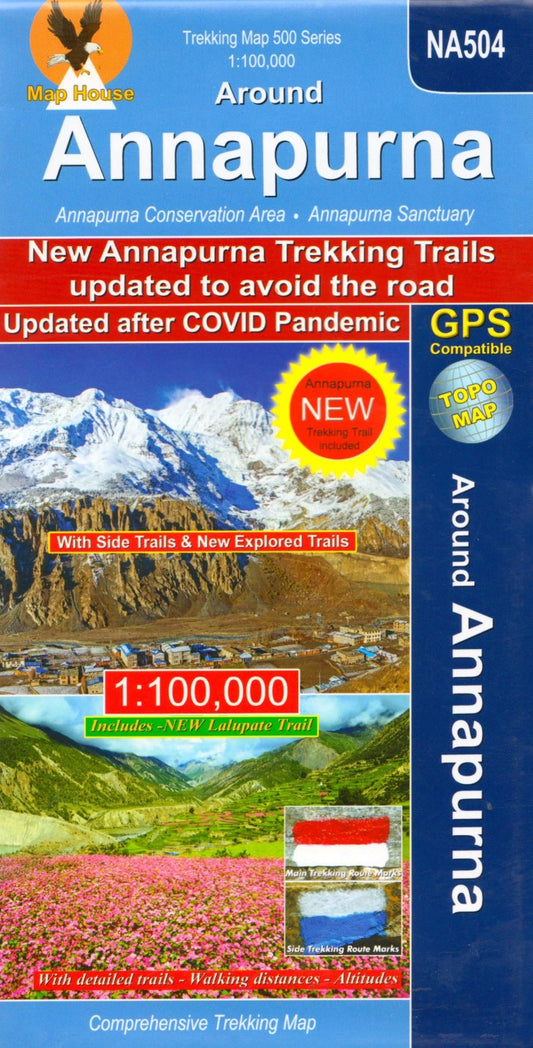 Around Annapurna : Annapurna Conservation Area & Annapurna Sanctuary Trekking Map