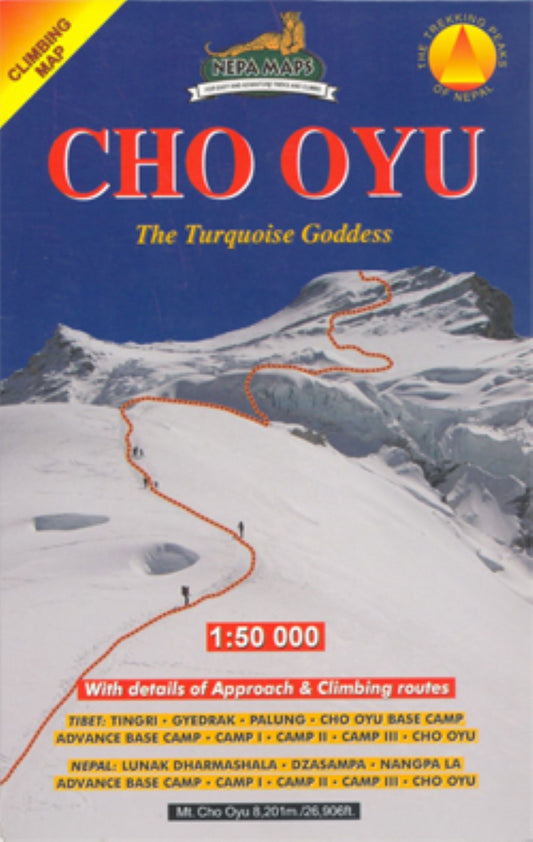 Cho Oyu Climbing Map : The Turquoise Goddess