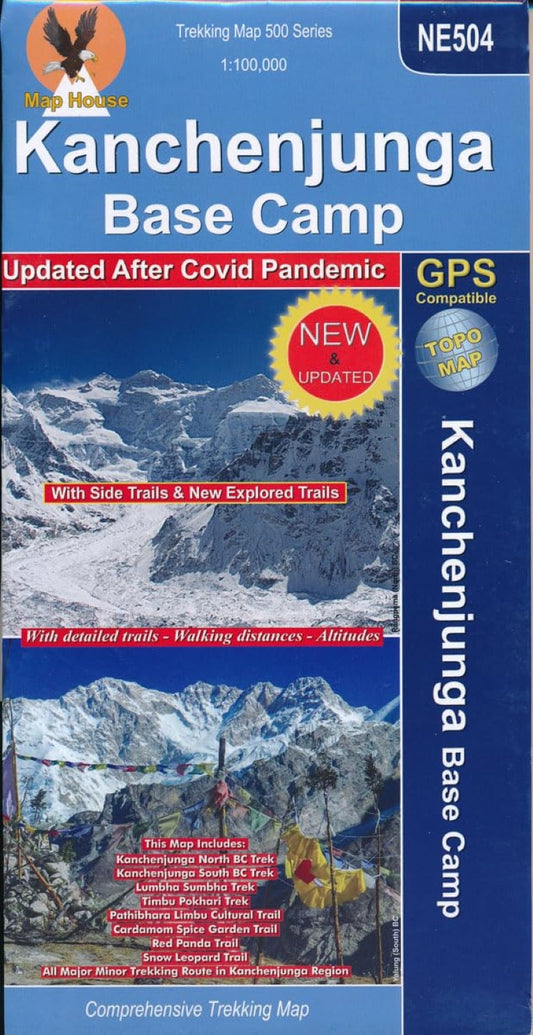 Kanchenjunga, Nepal Comprehensive Trekking Map