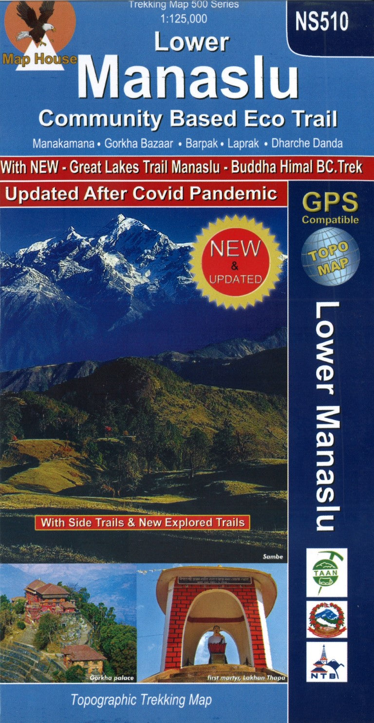 Lower Manaslu Community Based Eco Trail Trekking Map