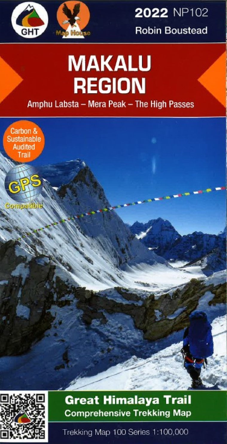 Makalu Region Trekking Map: Amphu Labsta - Mera Peak - The High Passes