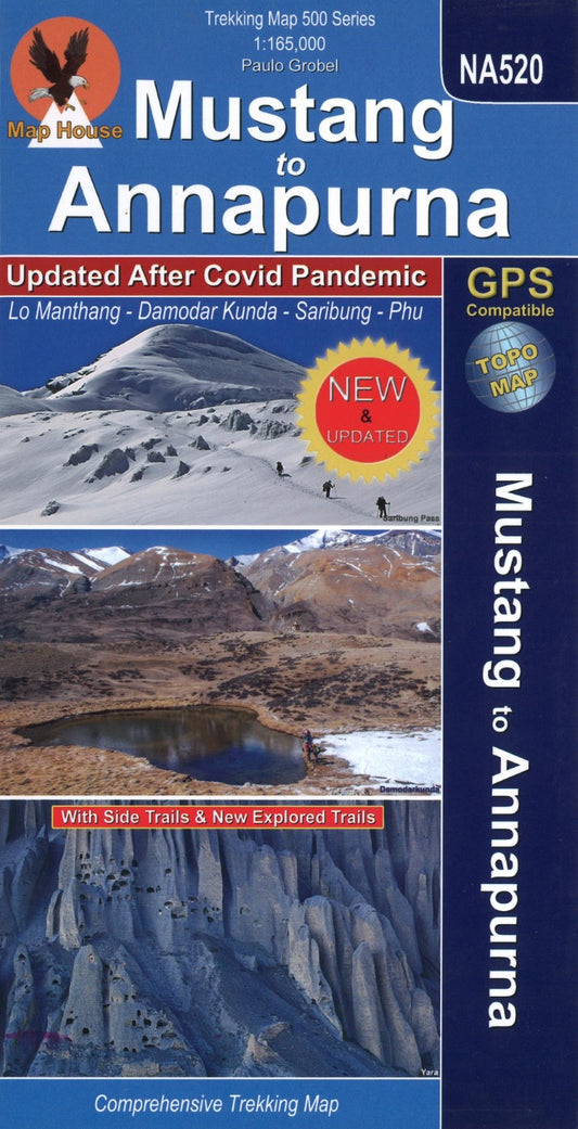 Mustang to Annapurna, Nepal Trekking Map NA520