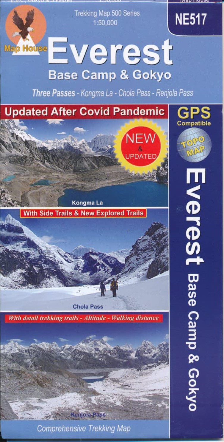 Everest Base Camp Gokyo Three Passes Trekking Map