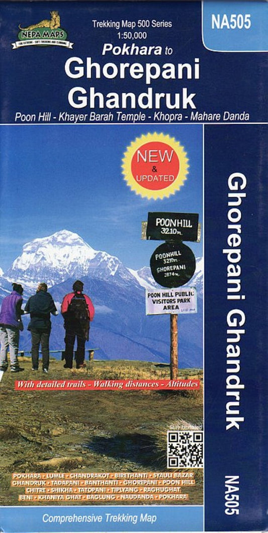 POKHARA TO GHORAPANI map.