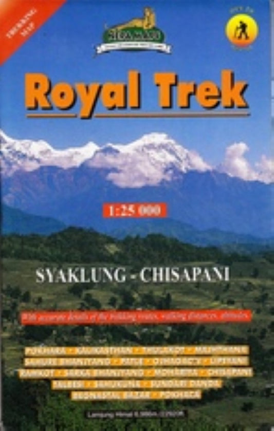 The ROYAL TREK - Shyaklung - Chisopani map.