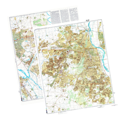 New Delhi (India) 2-Sheet Set - Soviet Military City Plans