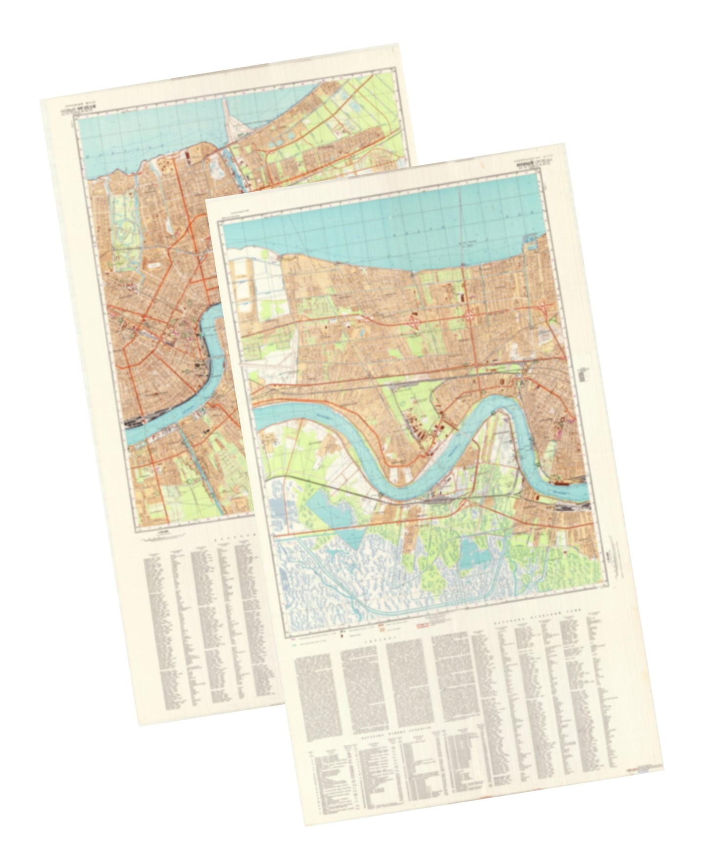 New Orleans, LA (USA) 2-Sheet Set - Soviet Military City Plans
