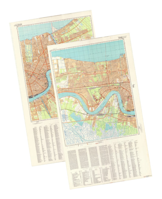 New Orleans, LA (USA) 2-Sheet Set - Soviet Military City Plans
