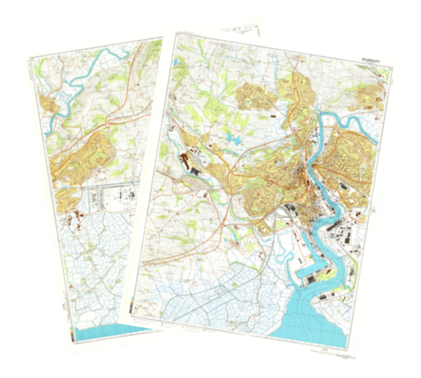 Newport (UK) 2-Sheet Set - Soviet Military City Plans