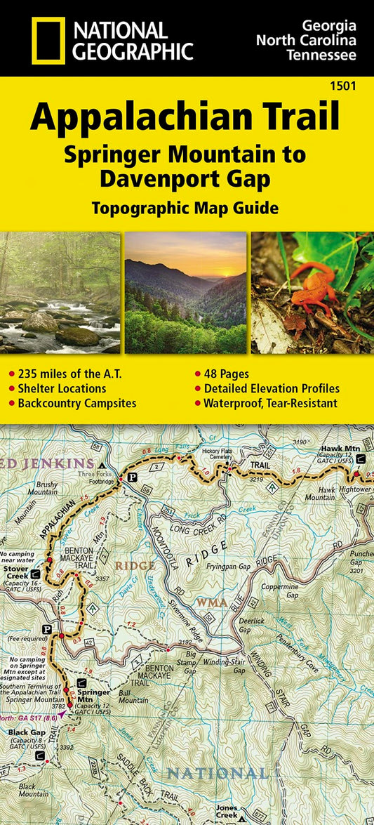 Appalachian Trail : Springer Mountain to Davenport Gap : topographic map guide