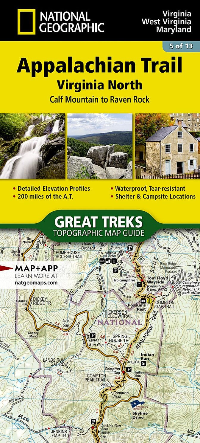 Appalachian Trail : Calf Mountain to Raven Rock : topographic map guide