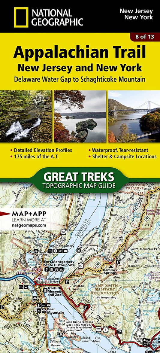 Appalachian Trail : Delaware Water Gap to Schaghticoke Mountain : topographic map guide