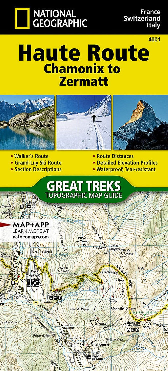 Haute Route Map [Chamonix to Zermatt]