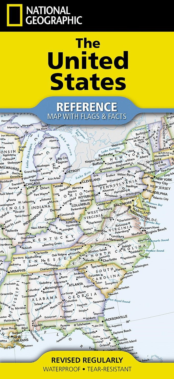 United States with Flags & Facts [Folded]