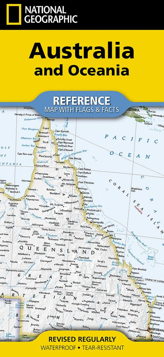 Australia and Oceania with Flags & Facts [folded]