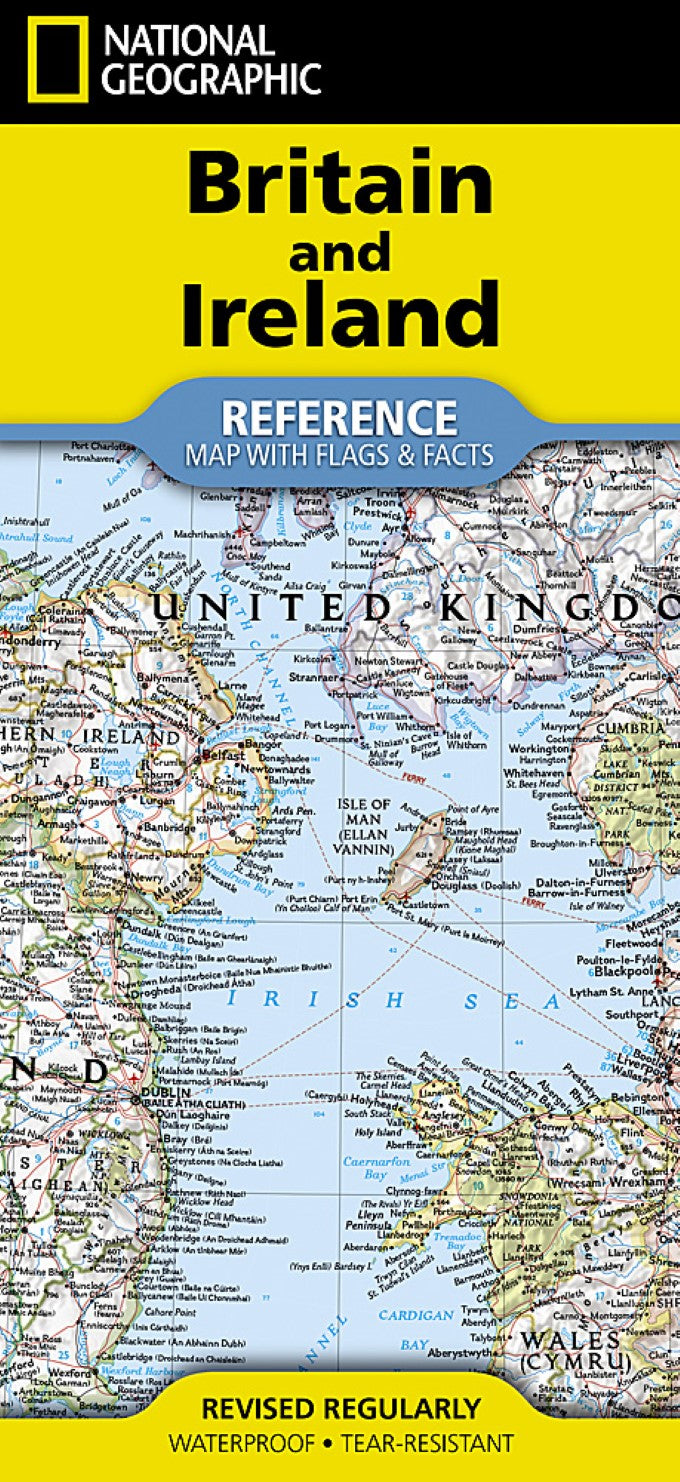 Britain and Ireland Map (folded with flags and facts)