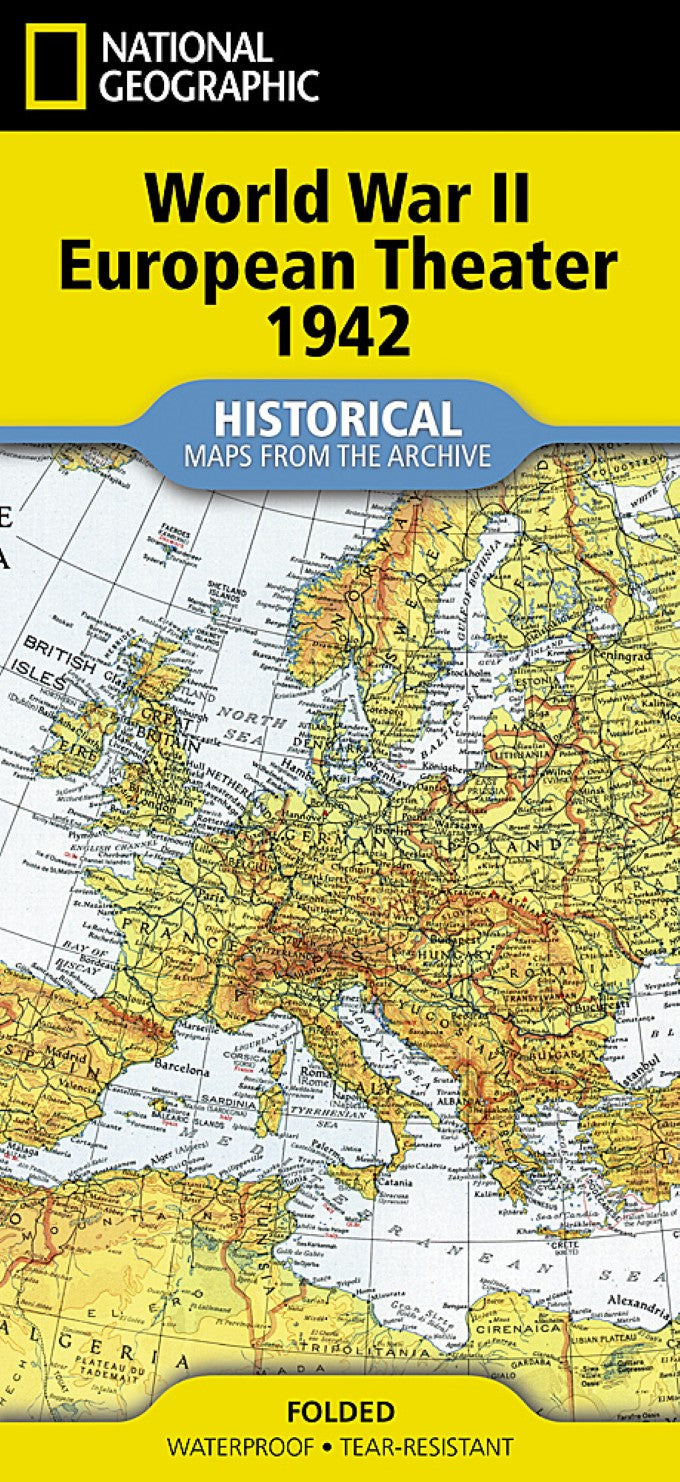WWII European Theater Map (folded from the Archives)