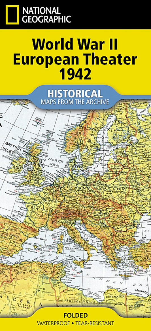WWII European Theater Map (folded from the Archives)