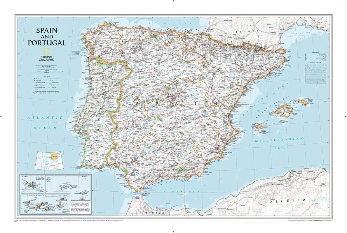 Spain and Portugal [classic, laminated]