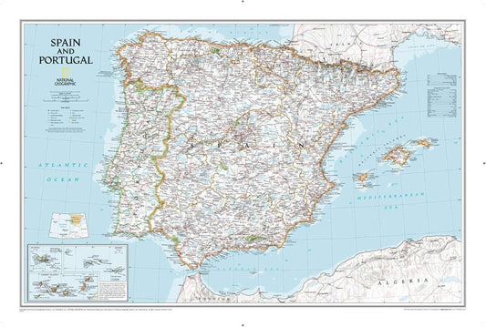 Spain and Portugal [classic, laminated]