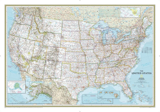 United States Classic Wall Map - Tubed (43" x 30")