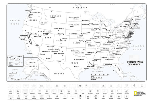 United States Coloring Map [tubed]