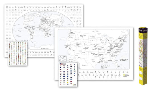 World and United States Coloring [in gift box]