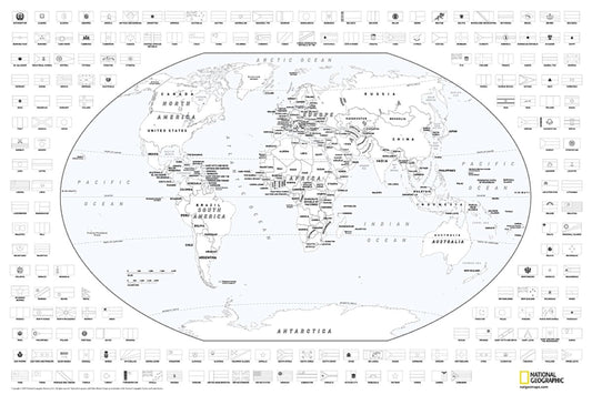 World Coloring Map [tubed]