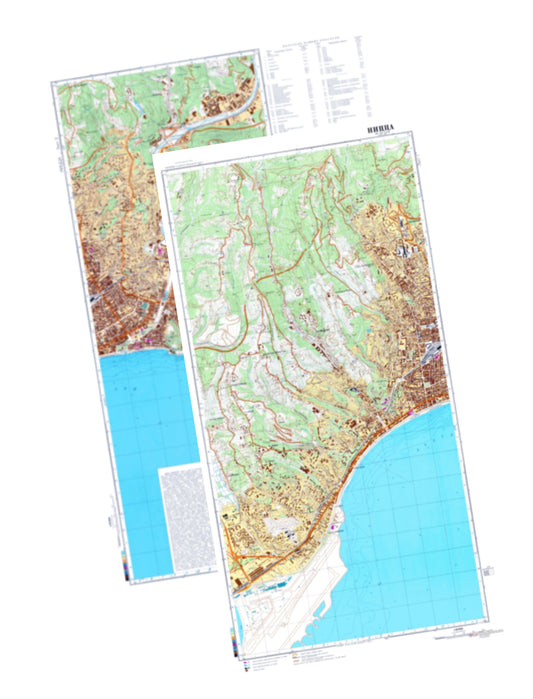 Nice (France) 2-Sheet Set - Soviet Military City Plans