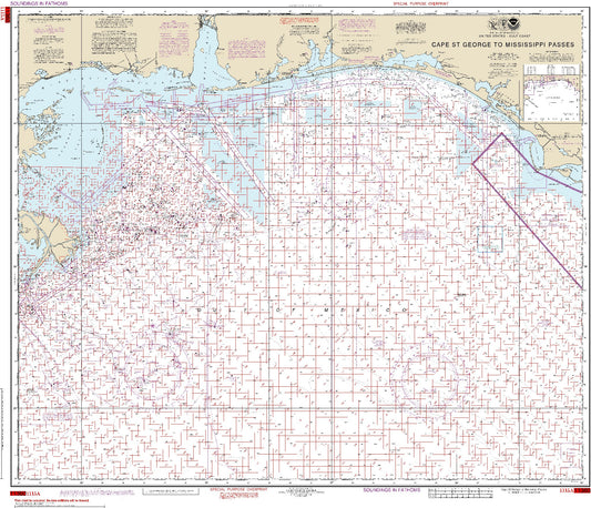 Cape St. George to Mississippi Passes (Oil and Gas Leasing Areas) (1115A) by NOAA