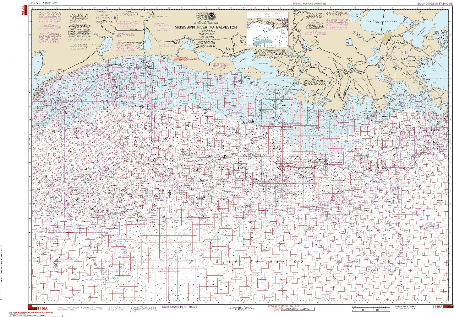 Mississippi River to Galveston (Oil and Gas Leasing Areas) (1116A) by NOAA