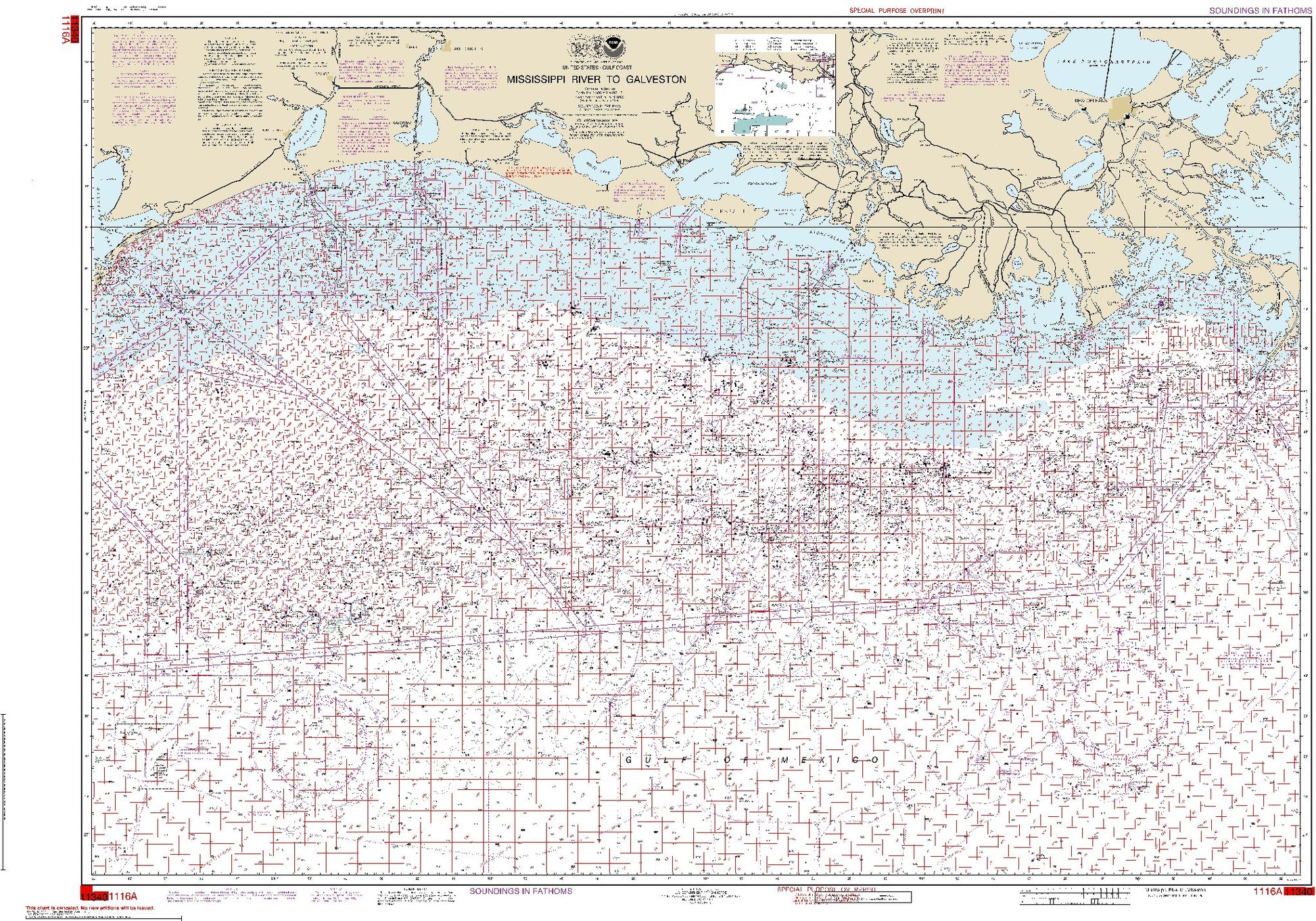 Mississippi River to Galveston (Oil and Gas Leasing Areas) (1116A) by NOAA