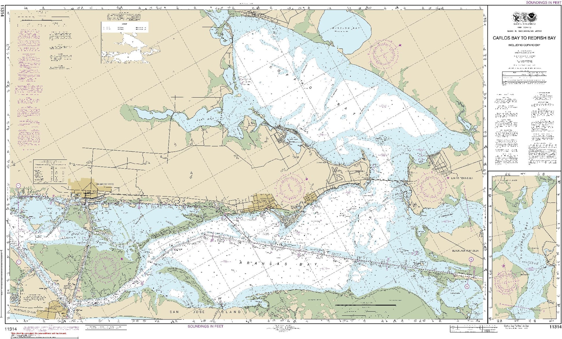 Carlos Bay to Redfish Bay Including Copano Bay (11314) by NOAA