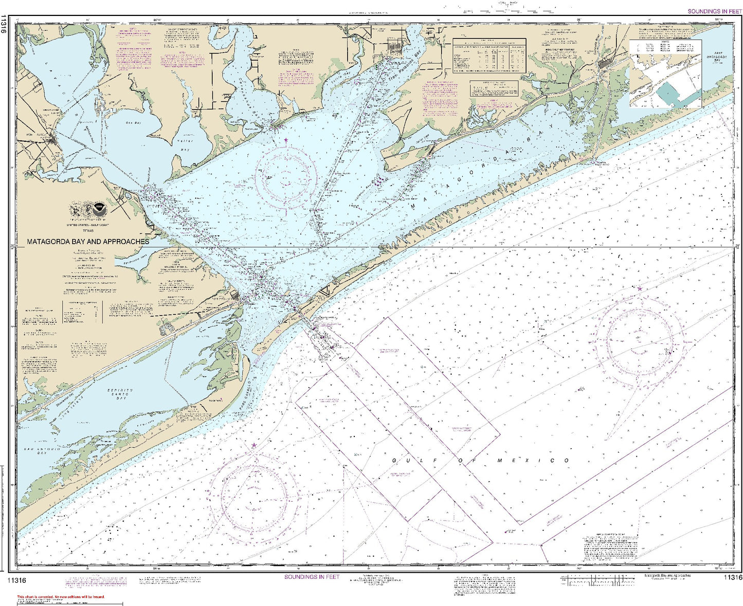 Matagorda Bay and Approaches (11316) by NOAA