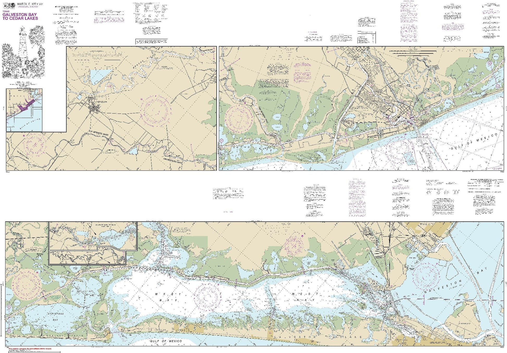 Galveston Bay to Cedar Lakes (11322) by NOAA