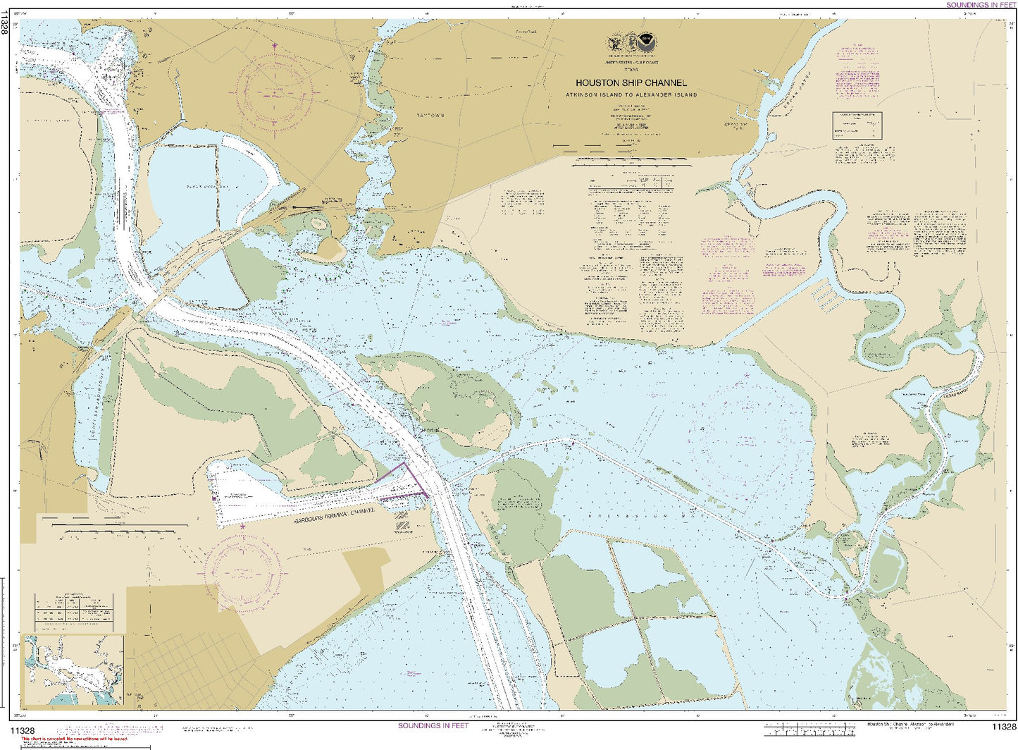 Houston Ship Channel - Atkinson Island to Alexander Island (11328) by NOAA