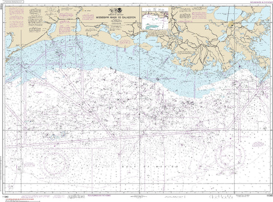 Mississippi River to Galveston (11340) by NOAA