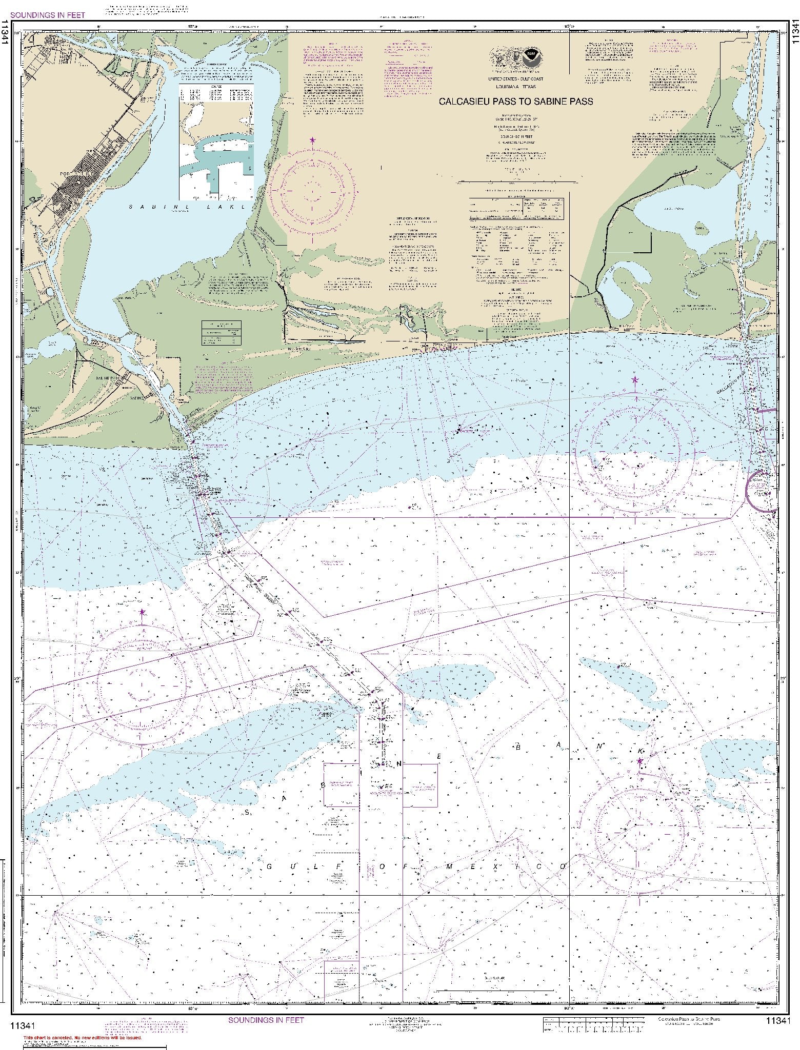 Calcasieu Pass to Sabine Pass (11341) by NOAA