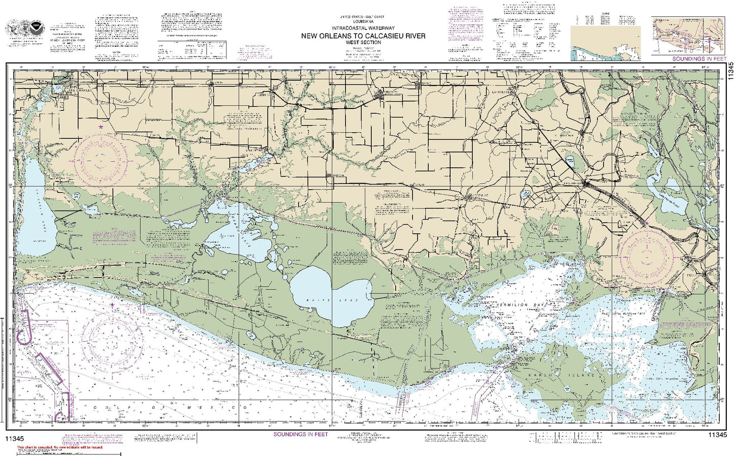 New Orleans to Calcasieu River - West Section (11345) by NOAA