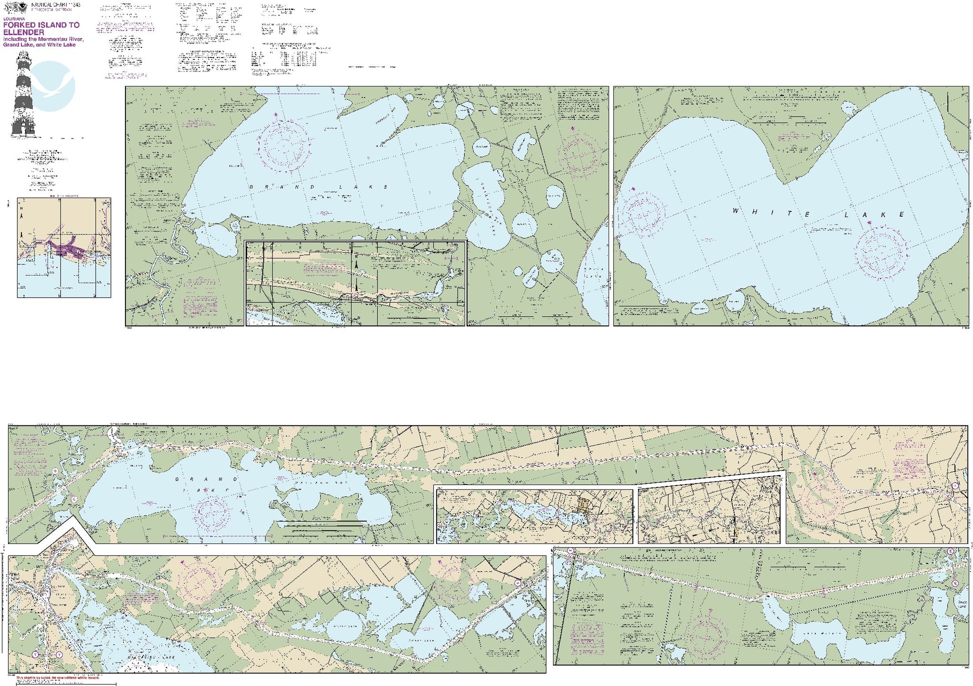 Forked Island to Ellender Including The Mermentau River, Grand Lake and White Lake (11348) by NOAA