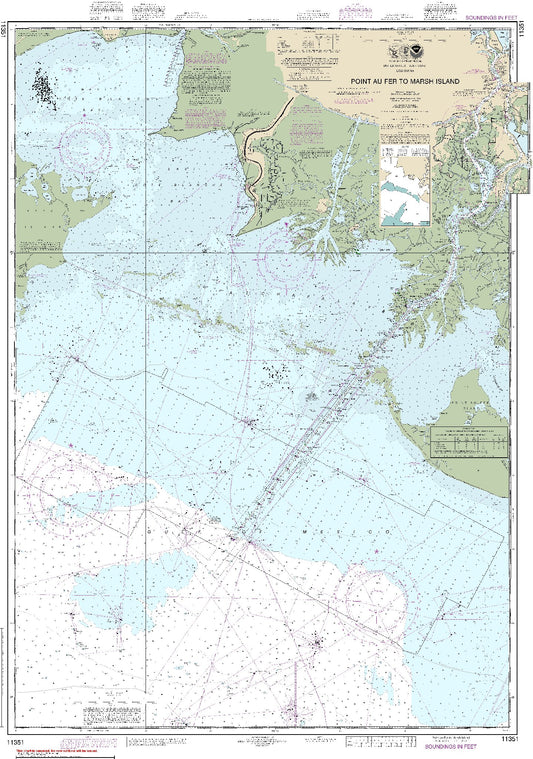 Point Au Fer to Marsh Island (11351) by NOAA