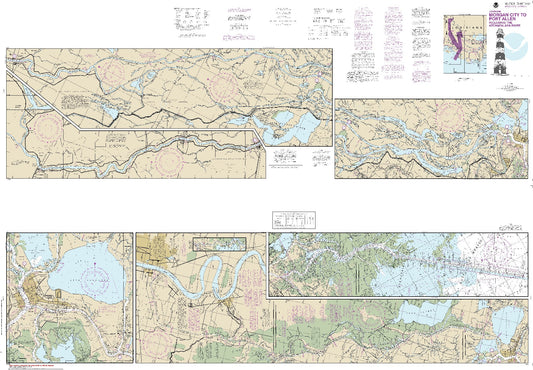 Morgan City to Port Allen Including The Atchafalaya River; Sides A and B, Fausse Ponte and Bayou Chene Extension (11354) by NOAA