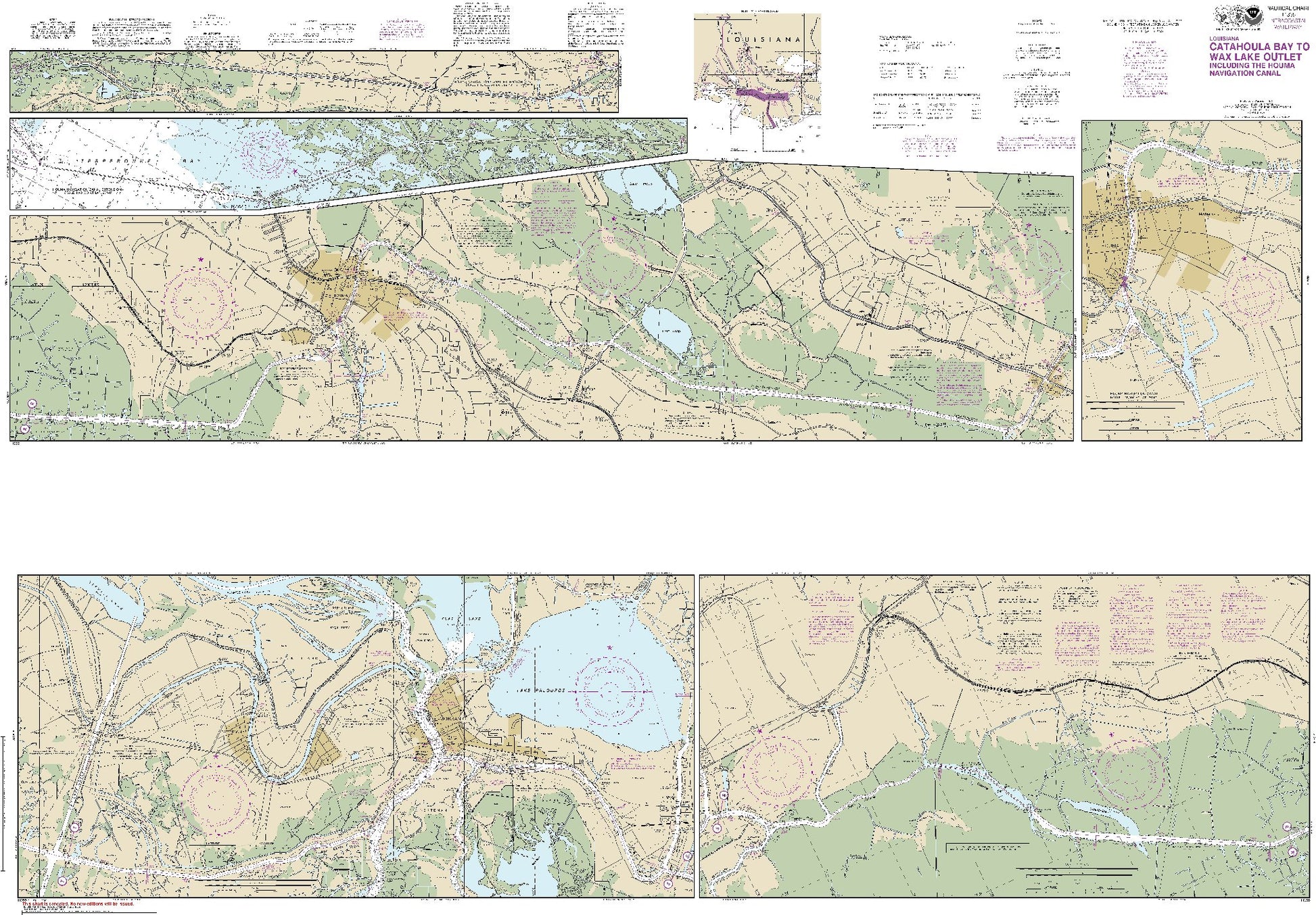 Catahoula Bay to Wax Lake Outlet Including The Houma Navigational Canal (11355) by NOAA