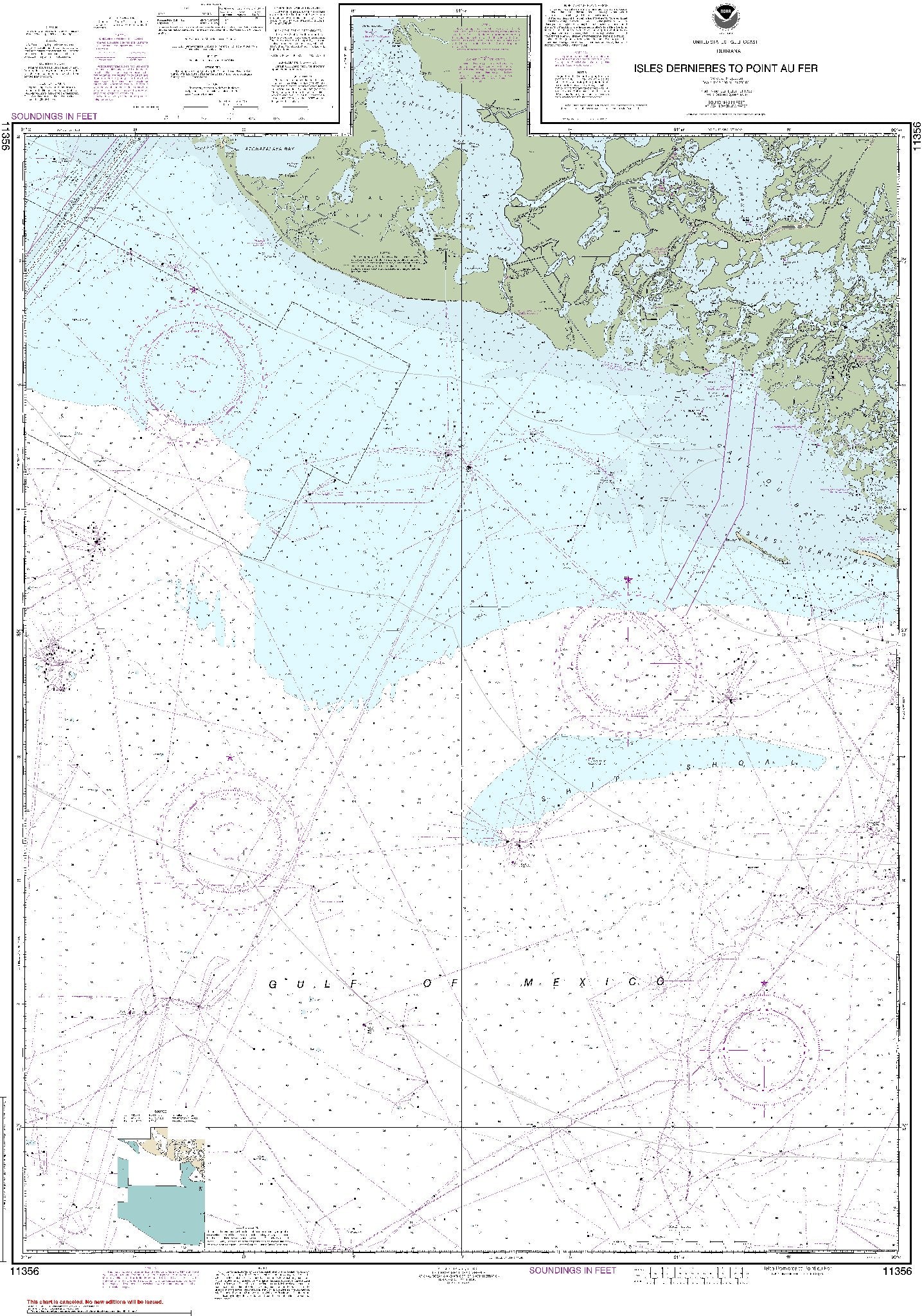Isles Dernieres to Point Au Fer (11356) by NOAA