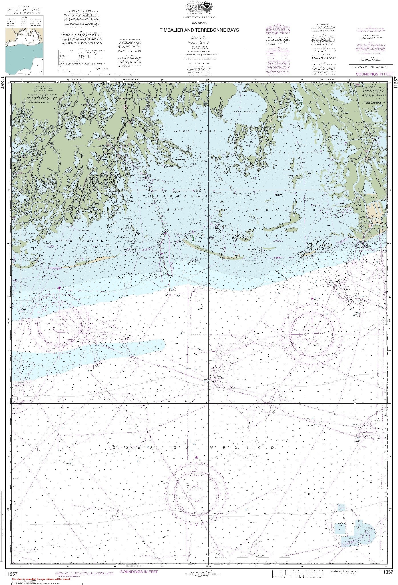 Timbalier and Terrebonne Bays (11357) by NOAA