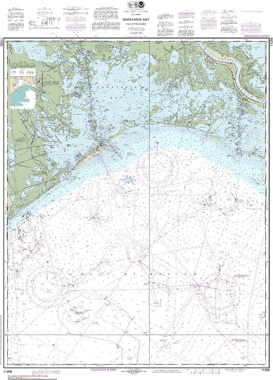 Barataria Bay and Approaches (11358) by NOAA