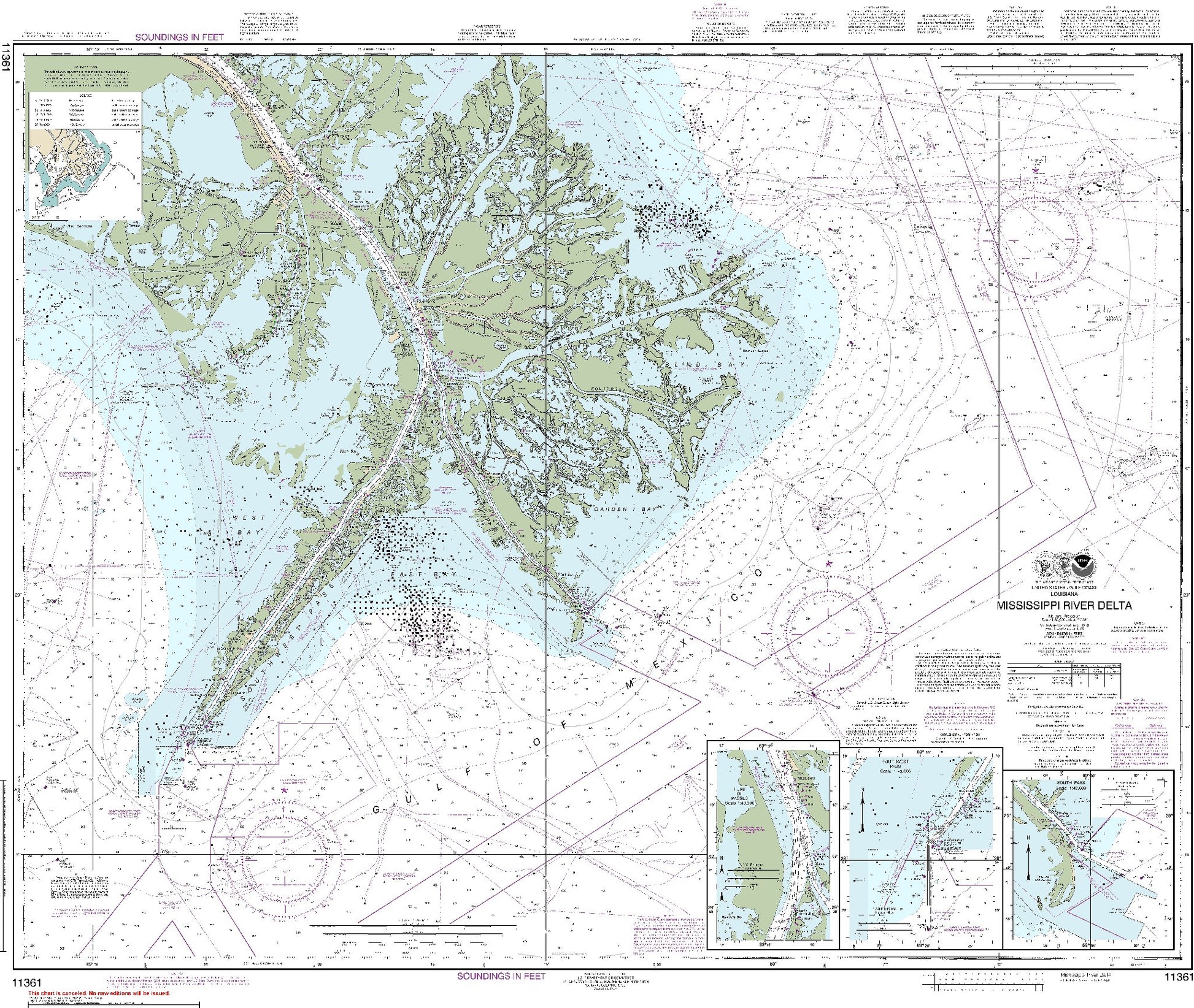 Mississippi River Delta (11361) by NOAA