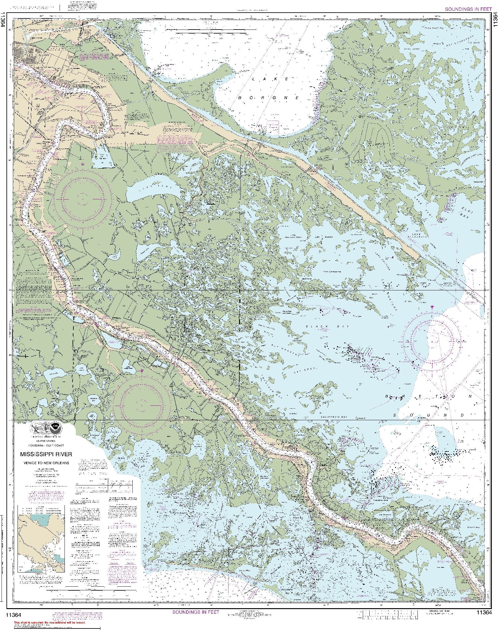 Mississippi River - Venice to New Orleans (11364) by NOAA