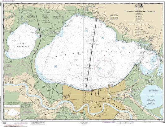 Lakes Pontchartrain and Maurepas (11369) by NOAA